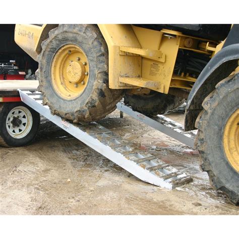 aluminum skid steer ramps|skid steer ramps with hook ends.